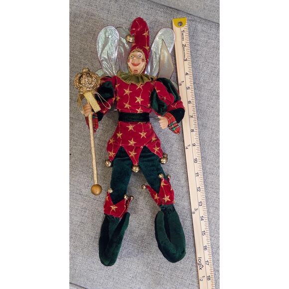 Mark Roberts Christmas Jester Fairy figure 16" tall collectible holiday retired - Picture 5 of 5